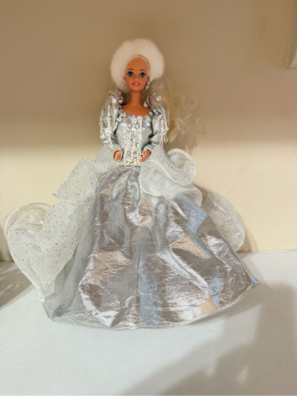 1992 Happy Holidays Barbie Doll released by Mattel as a special edition collecti
